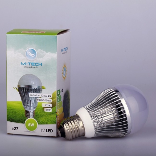 M-Tech E27 Global 26 LED SMD 11W, High Power, 230V, 850Lm Meleg Fehér 3000K, Dimmable MTL464 led izzó