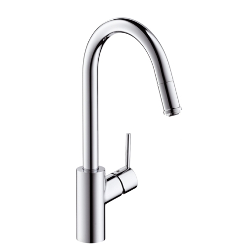 Hansgrohe Talis S2 Variarc Egykaros rozsdamentes acél hatású konyhai csaptelep kihúzható kifolyóval 14872 800 (14872800)