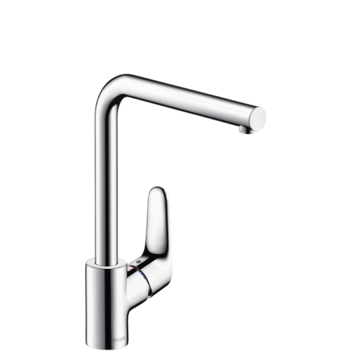 Hansgrohe Focus Egykaros rozsdamentes acél hatású konyhai csaptelep elforgatható kifolyóval 31817 800 (31817800)