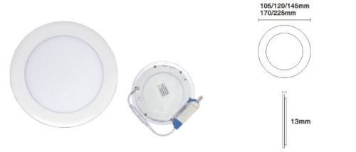 Integraled IL-BPR 18W, 1480 lm, hideg fehér mennyezeti led világítás