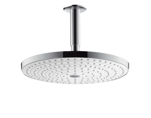 Hansgrohe Raindance Select S 300 2jet fehér/króm fejzuhany 100 mm mennyezeti csatlakozóval 27337 400 (27337400)