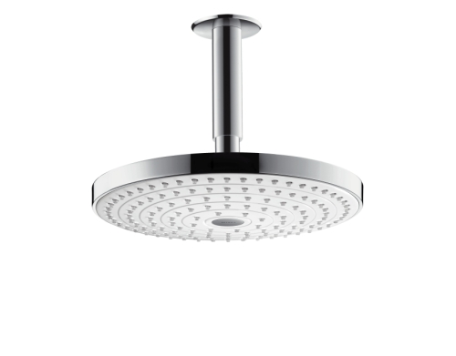 Hansgrohe Raindance Select S 240 2jet fehér/króm fejzuhany 100 mennyezeti csatlakozóval 26467 400 (26467400)