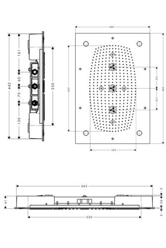 Hansgrohe Raindance Rainmaker 680x 462 mm Air 3jet fejzuhany világítással 28418 000 (28418000)