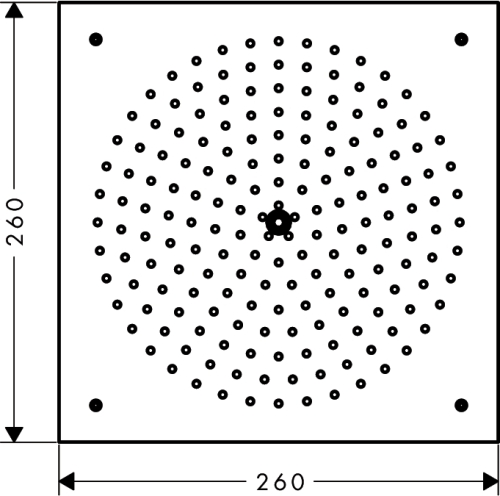 Hansgrohe Raindance Air 260x260 mm 1jet fejzuhany 26472 000 (26472000)