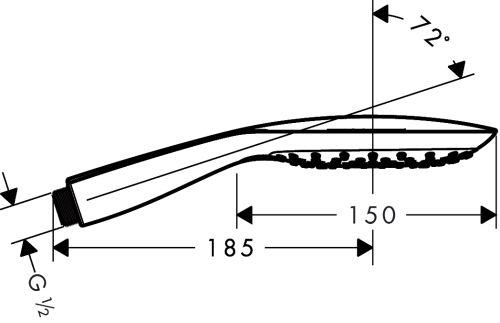 Hansgrohe Raindance Select E 150 3jet fehér/króm kézizuhany 26550 400 (26550400)