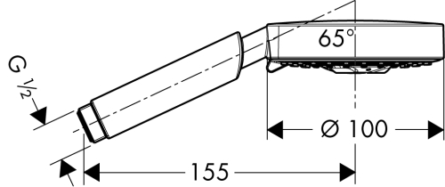 Hansgrohe Raindance S 100 AIR 3jet kézizuhany EcoSmart 9 l/perc 28552 000 (28552000)