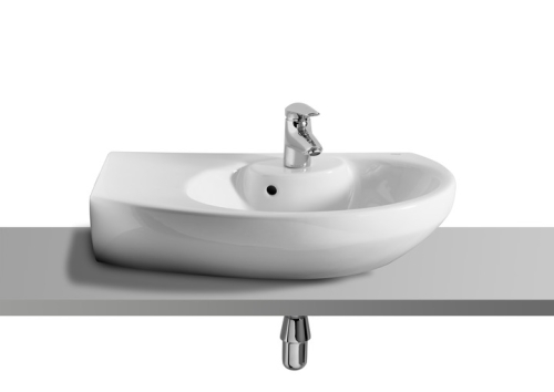 Roca Dama Senso Compacto 68x42,5 cm-es aszimmetrikus balos mosdó 7327518000
