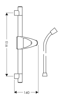 Hansgrohe Unica’D zuhanyrúd 0,90 m 27930 000 (27930000)