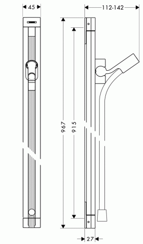 Hansgrohe Raindance Unica’S zuhanyrúd 0,90 m 27636 000 (27636000)