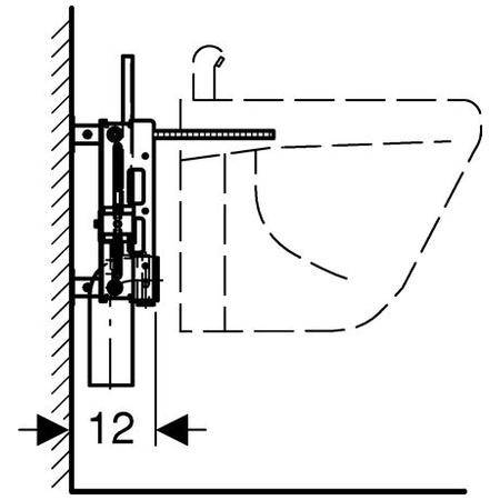 GEBERIT Kombifix bidé szerelőelem fali bidé részére 457.530.00.1