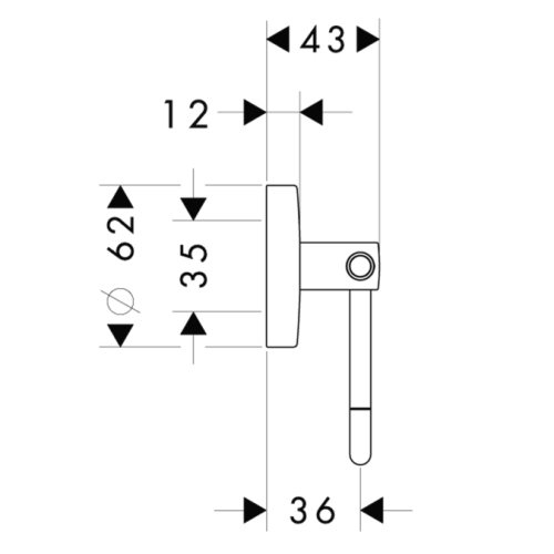 Hansgrohe Logis Wc papír tartó 40526 000 (40526000)