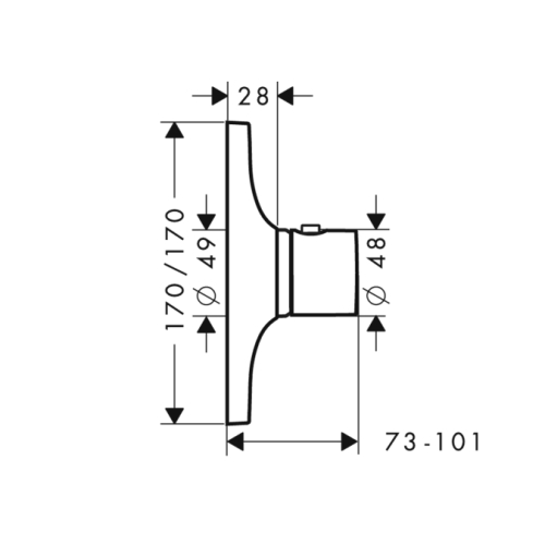 Axor Massaud Highflow (43 l/perc) falsík alatti termosztát színkészlet 18740 000 (18740000)