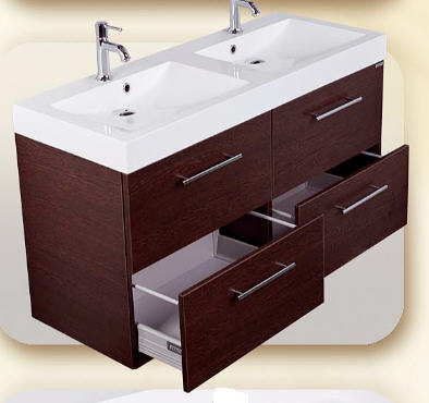 Infinity Venezia 1200 wenge fürdőszobabútor + tükör led világítással (mosdó nélkül)