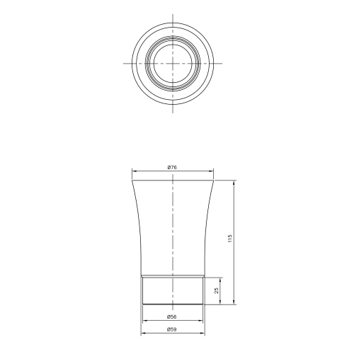 Sapho JUSTY pohár, kerámia/inox (1308-33)