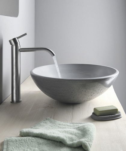 Sapho MINIMAL magasított mosdó csaptelep, inox MI202