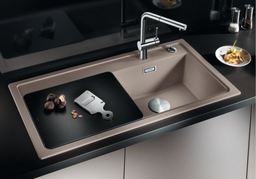 BLANCO ZENAR XL 6S Silgranit mosogató dugókiemelővel üveg vágódeszkával (palaszürke Balos medence, #519282)