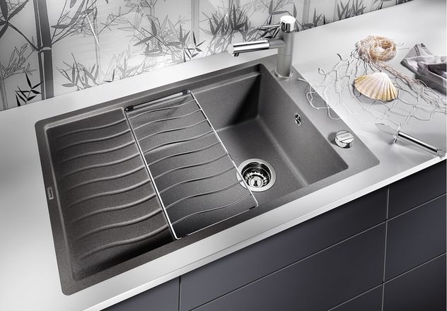 BLANCO Elon XL 6-F Silgranit munkalap szintbe építhető mosogató (alumetál, #519512)