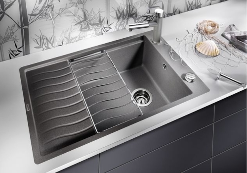 BLANCO Elon XL 6-F Silgranit munkalap szintbe építhető mosogató (alumetál, #519512)