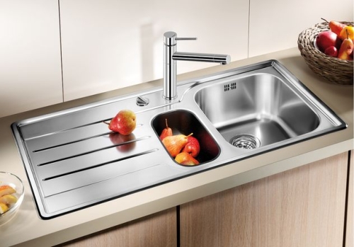 BLANCO MEDIAN 6S 18/10 rozsdamentes mosogató dugókiemelővel (jobbos, #512731)