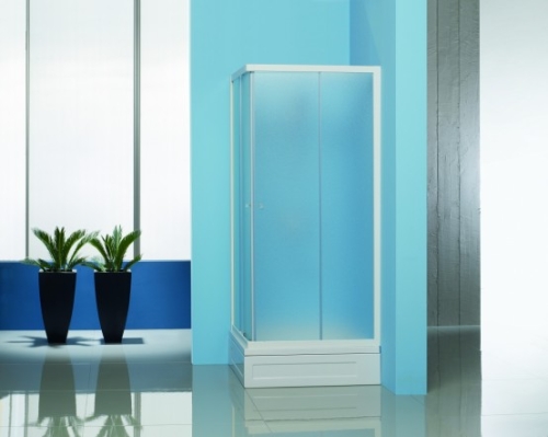 Kolpa-San Q-Line TKK 90x90 szögletes zuhanykabin (silver, 99-89,5 cm, chinchilla, #533210)