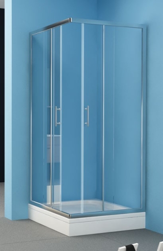 Kolpa-San Q-Line TKK 90x90 szögletes zuhanykabin (silver, 99-89,5 cm, chinchilla, #533210)