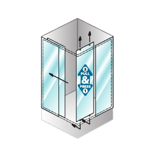 Kolpa-San Q-Line TKK 100x100 szögletes zuhanykabin (98-99,5, fehér, átlátszó, #906630)