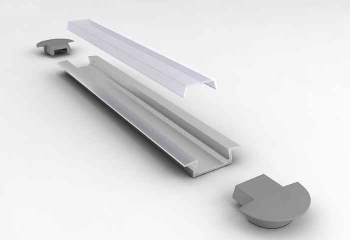 Sapho Eloxált alumínium profil LED szalaghoz 22x6 mm; 2 m (KL3775-2)