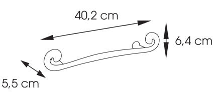 Sapho SISSI törölközőtartó 402x55 mm, bronz (33214044)
