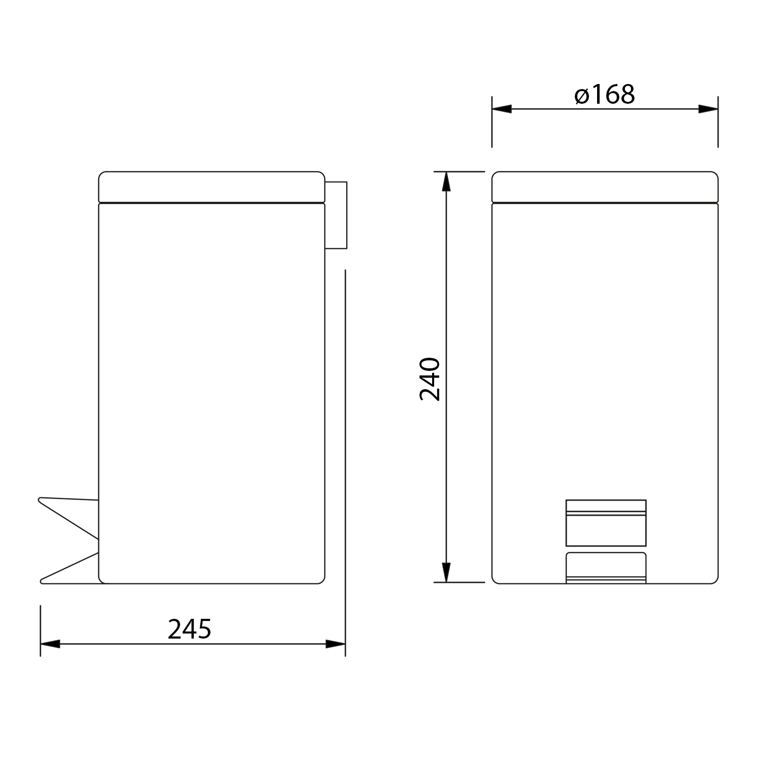 Aqualine 3 literes kerek szemetes kosár (27103)