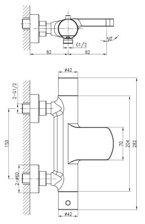 Sapho KIMURA Kádtöltő termosztatikus csaptelep, zuhanyszett nélkül (KU292)