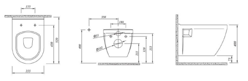 Aqualine IDEA fali wc (71125363)