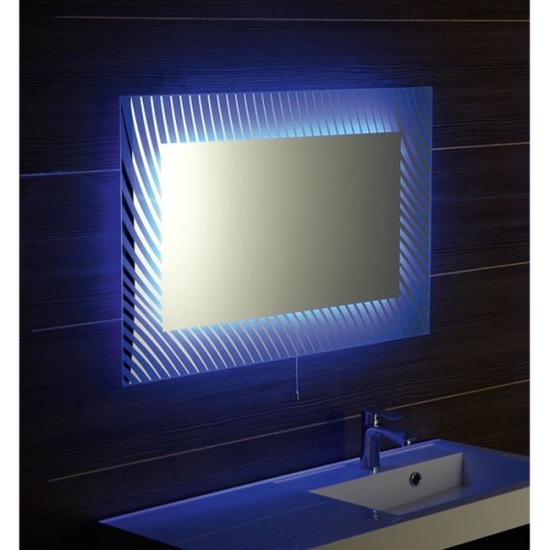 Sapho SPARK tükör led világítással, húzkapcsolóval falra vetített fénnyel 90x60 cm (NL642)