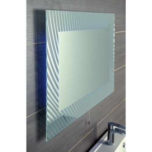 Sapho SPARK tükör led világítással, húzkapcsolóval falra vetített fénnyel 90x60 cm (NL642)