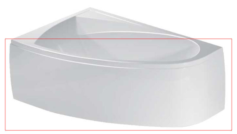 Niagara Wellness Alicia 150x95 és 160x100 cm-es kádhoz előlap (160-es balos, előlap)