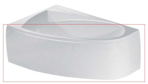 Niagara Wellness Alicia 150x95 és 160x100 cm-es kádhoz előlap (160-es balos, előlap)