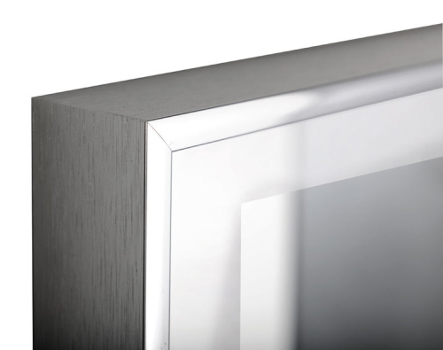 Sapho LUMINAR tükör aluminium kerettel, led világítással  (70x70 cm, #NL558)