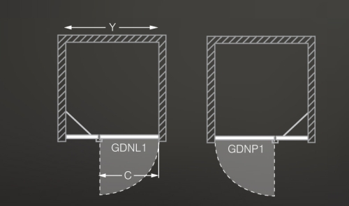 Roltechnik Elegant Line GDNP1/1100 zuhanyajtó (108-112 cm, brillant, transparent, 134-110000P-00-02)