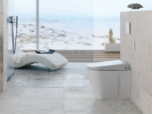Geberit AquaClean Sela talpon álló wc beépített bidés funkcióval 146.174.11.1