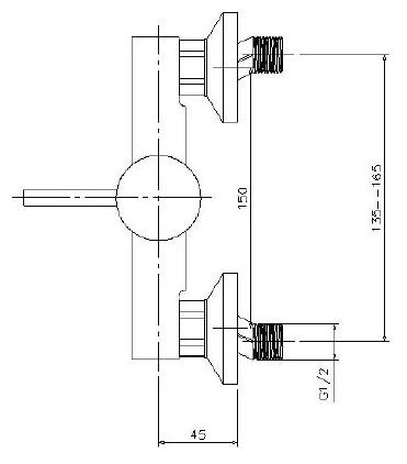 Aqualine DINGO zuhany csaptelep (1108-11)