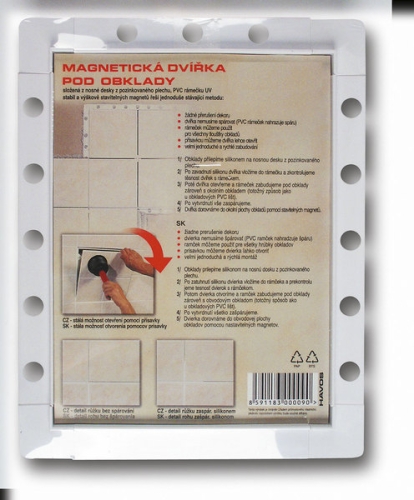 Aqualine mágneses csempeajtó 30x60 cm (MD300x600)