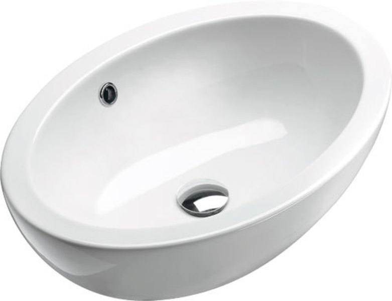 Sapho GSI PANORAMA Ellipse 60x42x18 cm mosdó túlfolyóval (664911)