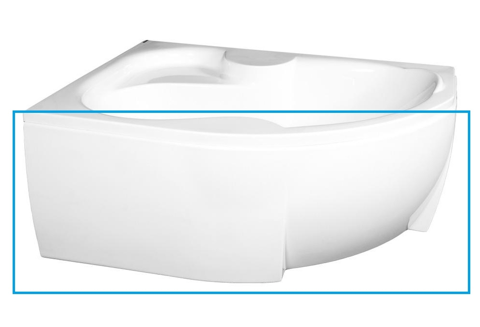 M-Acryl Azalia 160 cm aszimmetrikus sarokkádhoz előlap, balos 12227