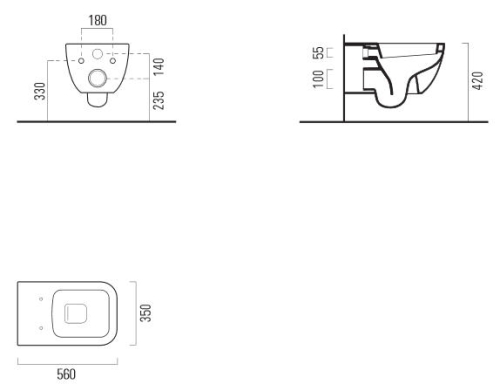 Sapho GSI TRACCIA BIG fali wc (691511)