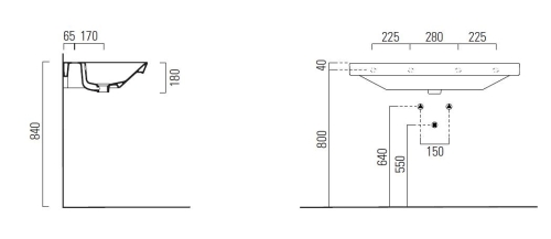 Sapho GSI Losanga 100x50cm mosdó (772311)