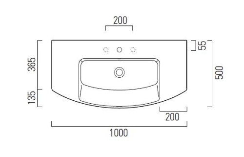 Sapho GSI Losanga 100x50cm mosdó (772311)