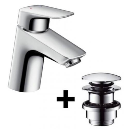 Hansgrohe Logis mosdócsaptelep push-open lefolyó-garnitúrával 71077 000 (71077000)