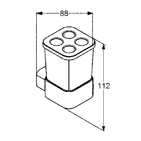 Kludi Esprit univerzális pohártáró 5698205