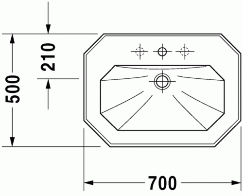 Duravit 1930 70x50 cm-es mosdó 0438700000