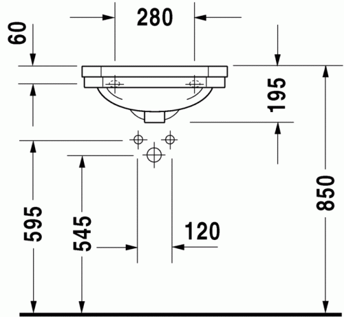 Duravit 1930 50x36,5 cm-es kézmosó 0785500000