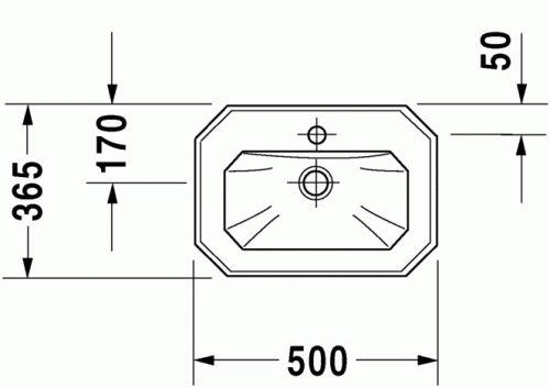 Duravit 1930 50x36,5 cm-es kézmosó 0785500000